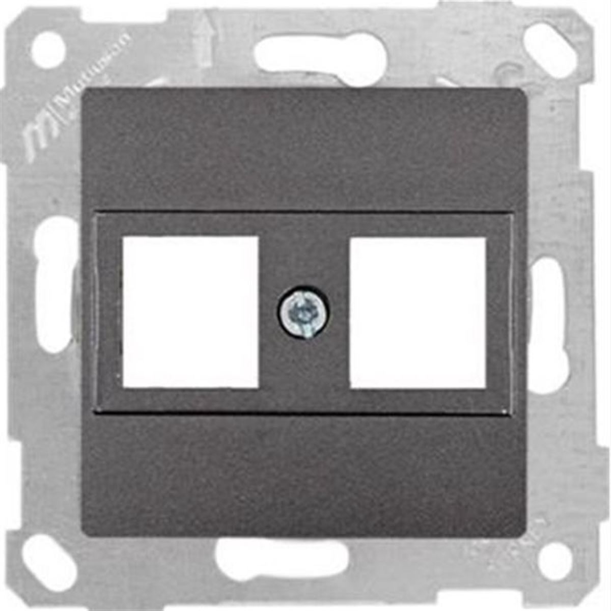 RİTA MEK TUŞ DATA PRİZİ 2*RJ45 (KON.SÜZ) ANTRASİT 1